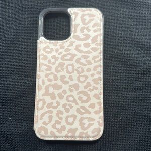 IPhone 12 Pro Max Pink Leopard Wallet Case